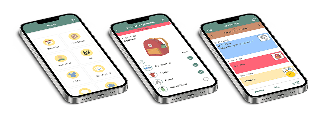 Three phones screenshot